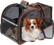 Texsens  Expandable Backpack Pet Carrier for Small to Medium Size Pets