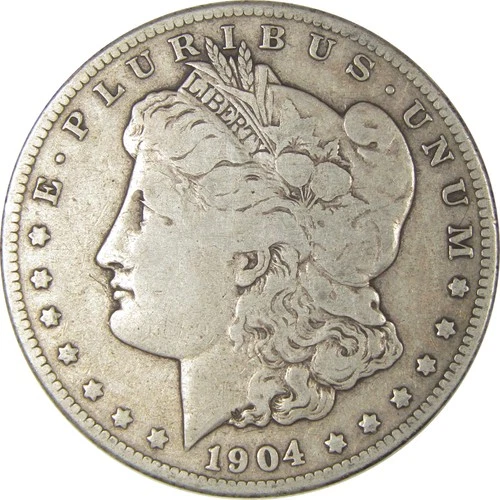 1904 S Morgan Dollar F Fine Silver $1 Coin SKU:I22513