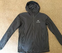 Arc'teryx Atom SL Hooded Full Zip Jacket Black Men's M Regular Stand-Up Collar