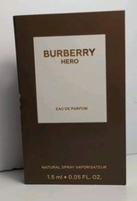 1 Vial Sample BURBERRY HERO for Men Perfume 0.05 oz 1.5 ml Eau de Parfum Spray