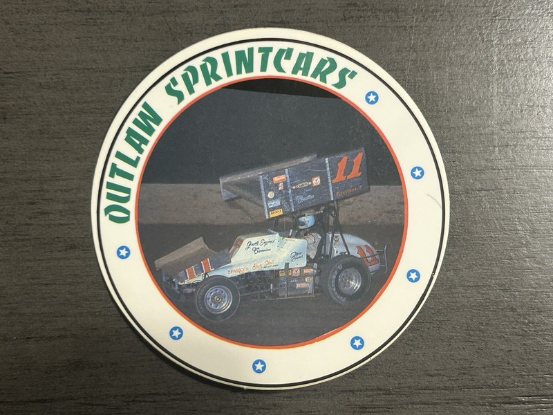 Vintage World Of Outlaws Steve Kinser Sprint Car Racing Decal Sticker IMCA USAC