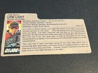 gi joe lot File Card 1986 Low Light Great Condition