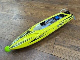 SR65 Vector Racent model boat rc boat brushless RTR upgraded hardly used