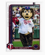 2025 Topps Series 1 Celebration Minnesota Twins TC Bear Mascot SSP #M-15