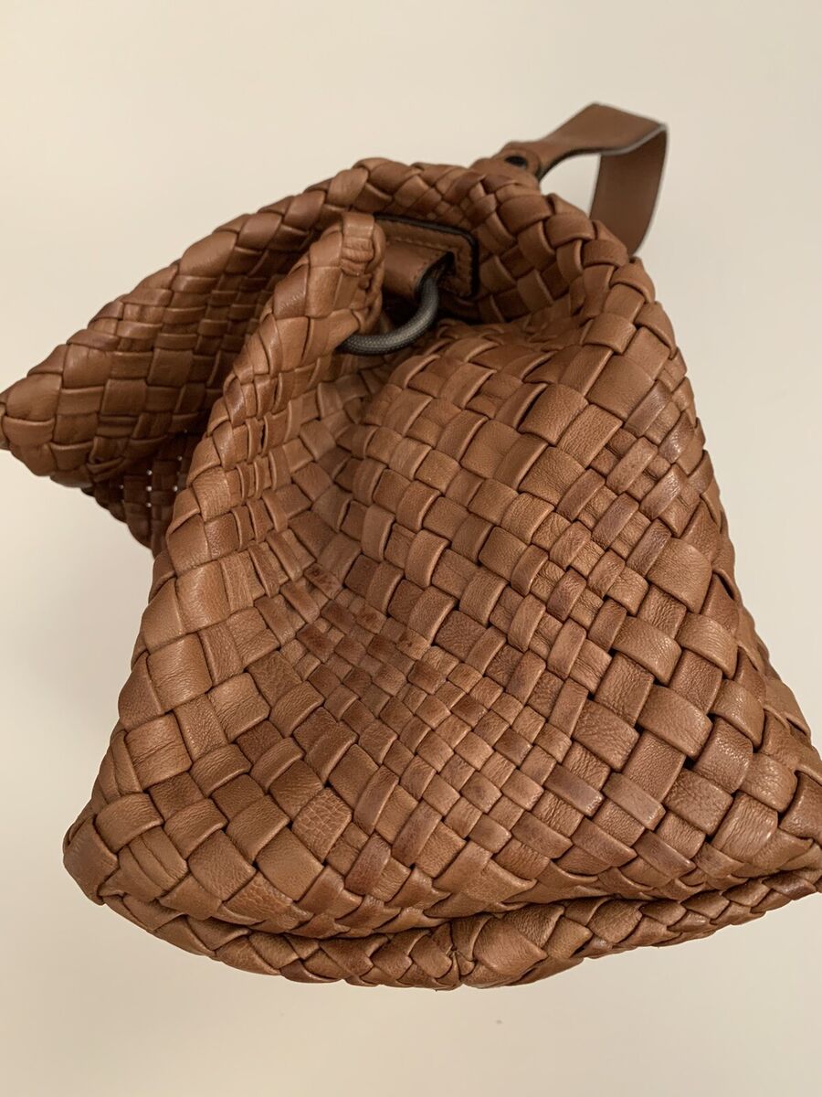 FALORNI ITALIA Le Borse Handmade Woven Leather Hobo Purse FALORNI ITALIA Le Borse Handmade Woven Leather Hobo Purse