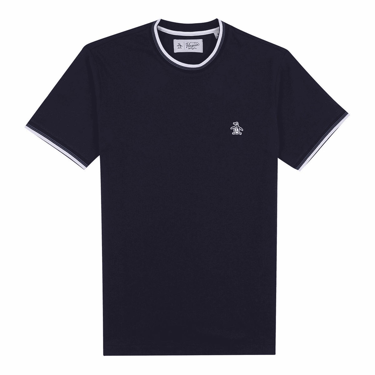 Original Penguin Men T-Shirt Sticker Pete Ringer Top Slim Fit