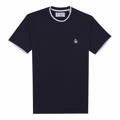 Original Penguin Men T-Shirt Sticker Pete Ringer Top Slim