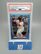 Mookie Betts 2014 Bowman Prospects Blue Wave Refractor 1st PSA 9