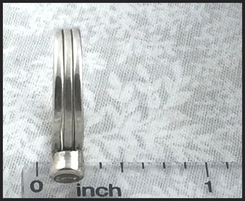 Anillos de 7 circonitas cúbicas de plata de ley .925 de colección - 2 partes - talla 6,75 - Imagen 5 de 5
