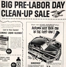 1954 Simoniz Automotive Cleaning Products Advertisement Labor Day Vintage DWJJ13