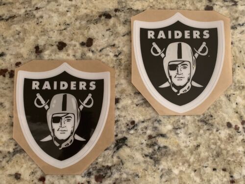 OAKLAND RAIDERS Vintage 1960s Football Helmet Decals (1) Pair FULL Size 3M 20MIL - Picture 2 of 2