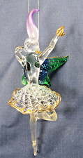 Fairy Ornament Hand Blown Glass Holiday Decor B 