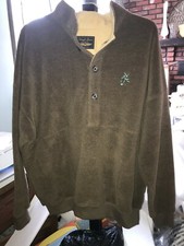 Vintage 90's STRAIGHT DOWN Golf Sweater Men's L BROWN Acrylic SOFT Made in USA