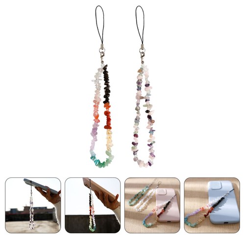 2 Pcs Phone Hanging Chain Phone Necklace Holder Phone Chain Holder - 第 2/12 張圖片