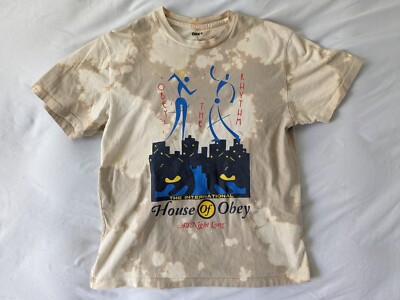 Obey Tie Dye House of Obey Men Size Small T-Shirt Vintage Y2K Skating