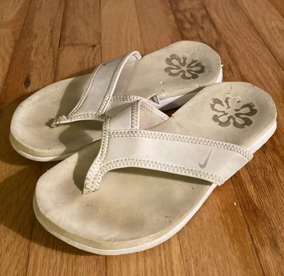 nike celso flip flops white