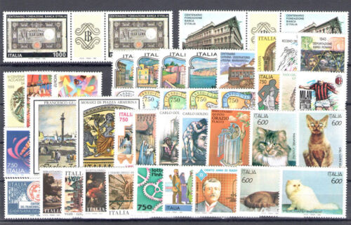 1993 Italy Republic, new stamps, Complete Year 42 values + 1 Souvenir sheet + 1  - Picture 1 of 2