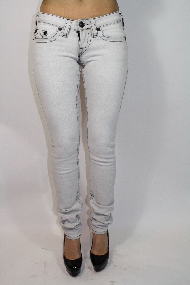 Size 25 True Religion Grayish Blue Light Denim Full Length
