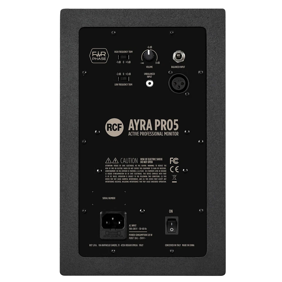 RCF Powered 5 Studio Monitor  Black - RAL 9005  AYRA-Five-PRO - Image 4 of 4