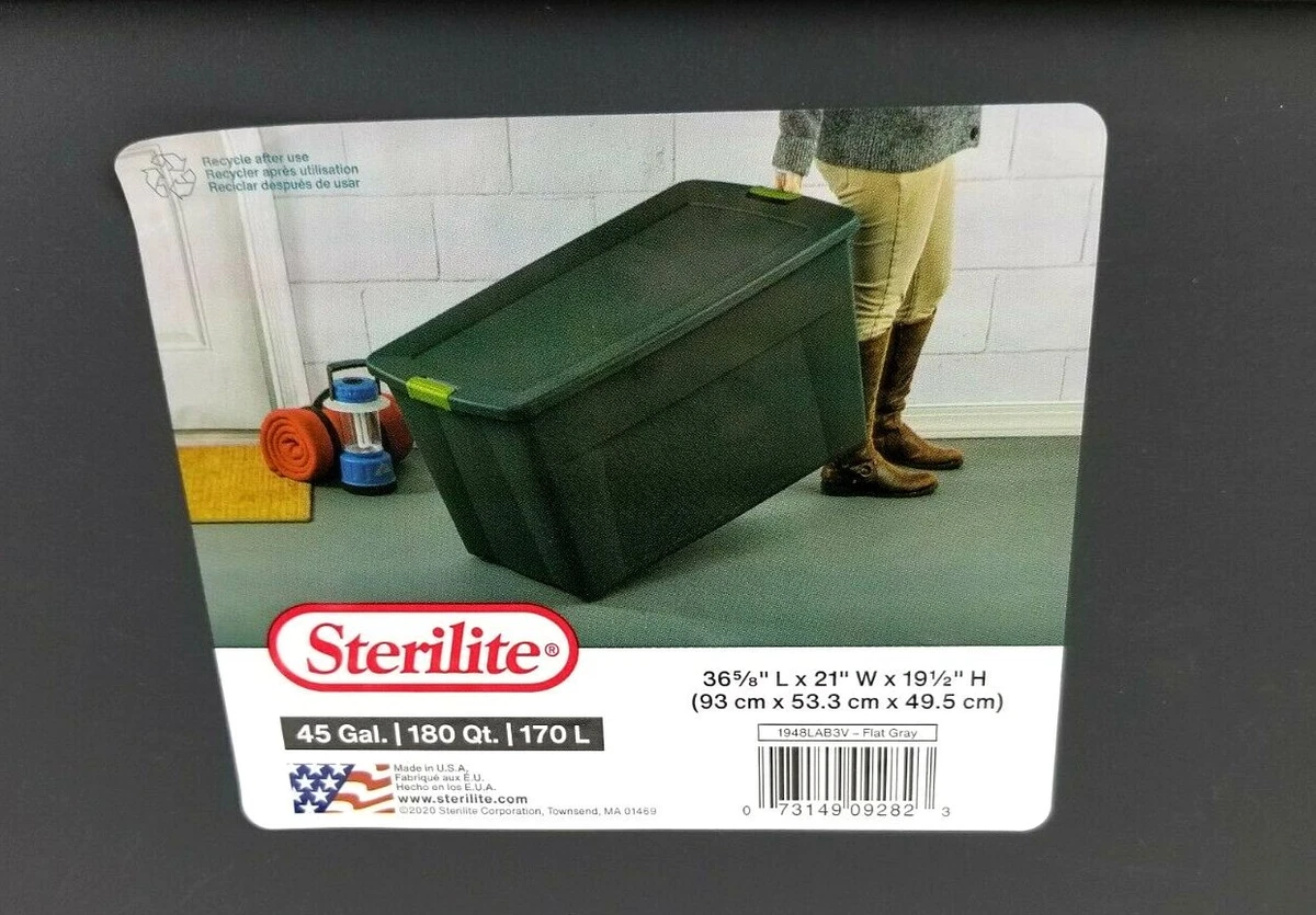 Sterilite 19481004 Large 45 Gallon Wheeled Portable Latching