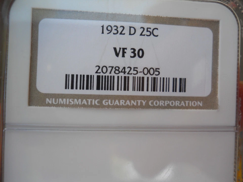 1932 D Washington Quarter NGC VF30 Very Fine Key Date RARE  - Image 3 of 4