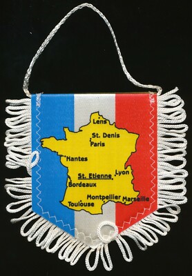 Fanion De Foot Vintage - Angleterre Vs Roumanie - Coupe Du Monde France 1998 - 10x9 Cm