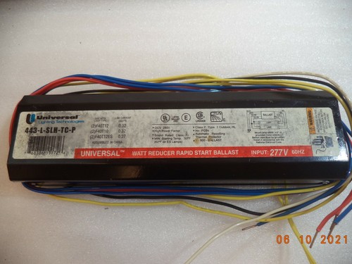 Universal Lighting Technologies Ballast, 277V 60HZ, pn 443-L-SLH-TC-P - 第 1/6 張圖片