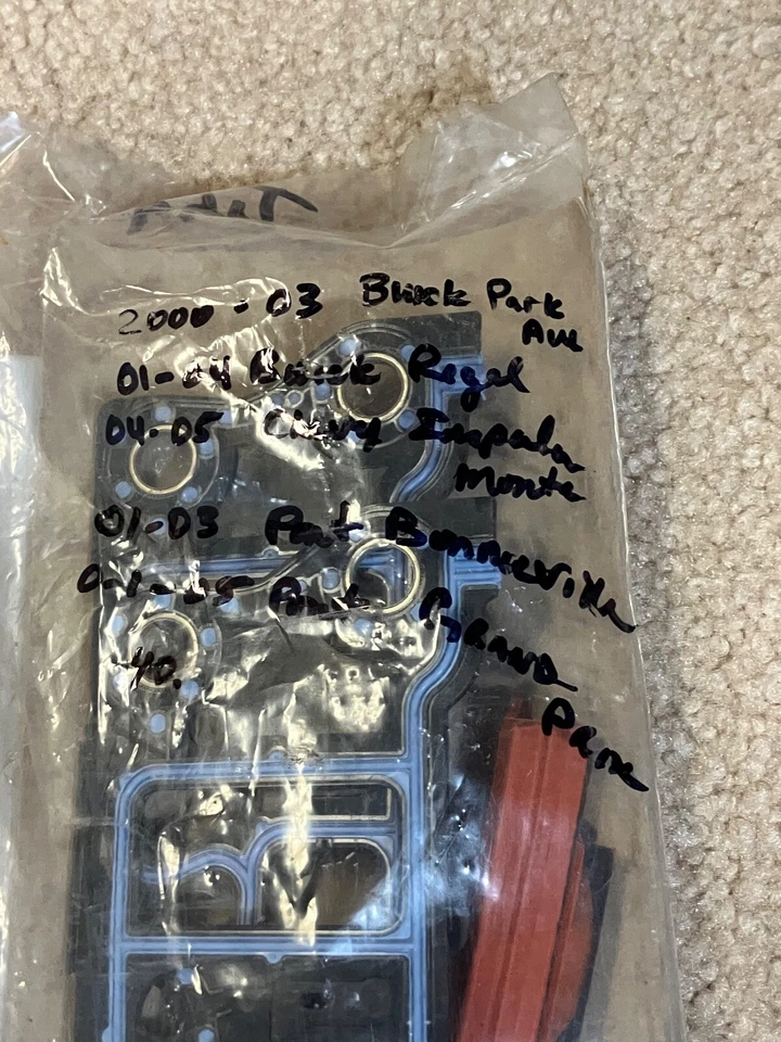 89017825 Juego de juntas de colector de admisión inferior de aluminio 3800 3,8 L 1997-08 GM Foto 4 de 4