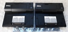 Pair of Dell K07A E-Port Docking Station w/ VGA and DVI Cables  AC Adapter