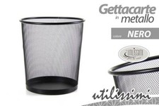 CESTINO GETTACARTE IN METALLO COLORE NERO 26*28 CM NAD-797347