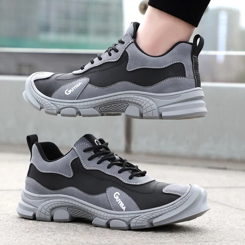 Men's Safety Shoes Steel Toe Cap Breathable Non-slip Indestructible Boots Hiking - Picture 8 of 16