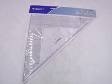 Westcott Gridded Triangle - 12'', 45-90 Degree 8ths to the inch graph feature
