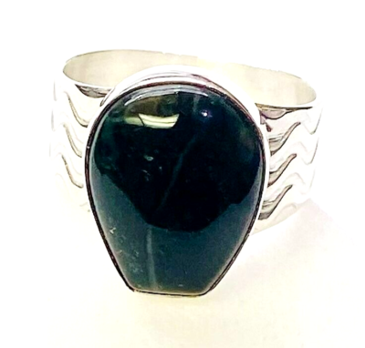 #ad HSN Jay King Sterling Silver Blue Hot Springs Agate Ring Size 6 $179.50