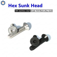 M8 Allen Hex Socket cap /Button /Sunk Head Screws Bolts Hex Nut Flange / Locknut