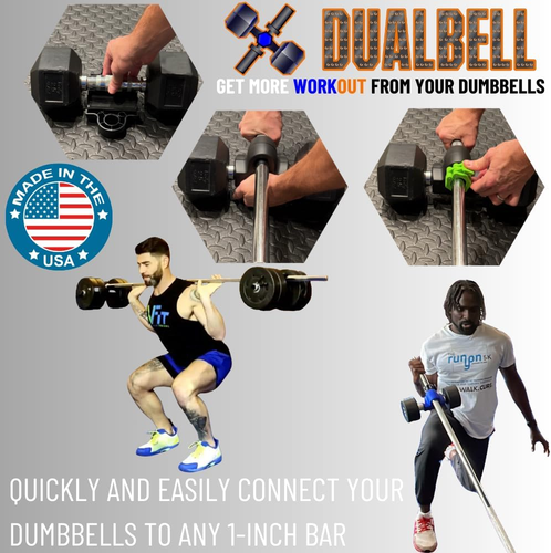 Dumbbell Barbell Converter - 1" Standard Bars, up to 100Lb Capacity - Dumbbell C - Picture 2 of 9