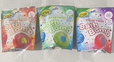 3 Scented Crayola Color Twist Bath Bomb Fizzie for Kids Multiple Colors