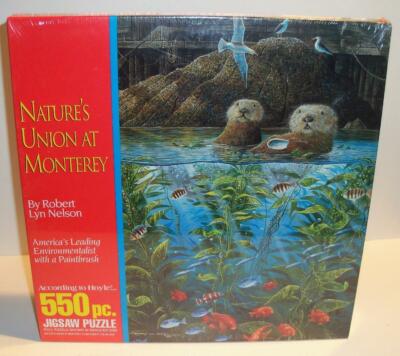 Neu Versiegelt Hoyle Products 1993 Nature's Union at Monterey 550-teilige Puzzle