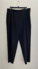 Vintage Jaeger Dark Gray Pleated Wool Pants sz 14
