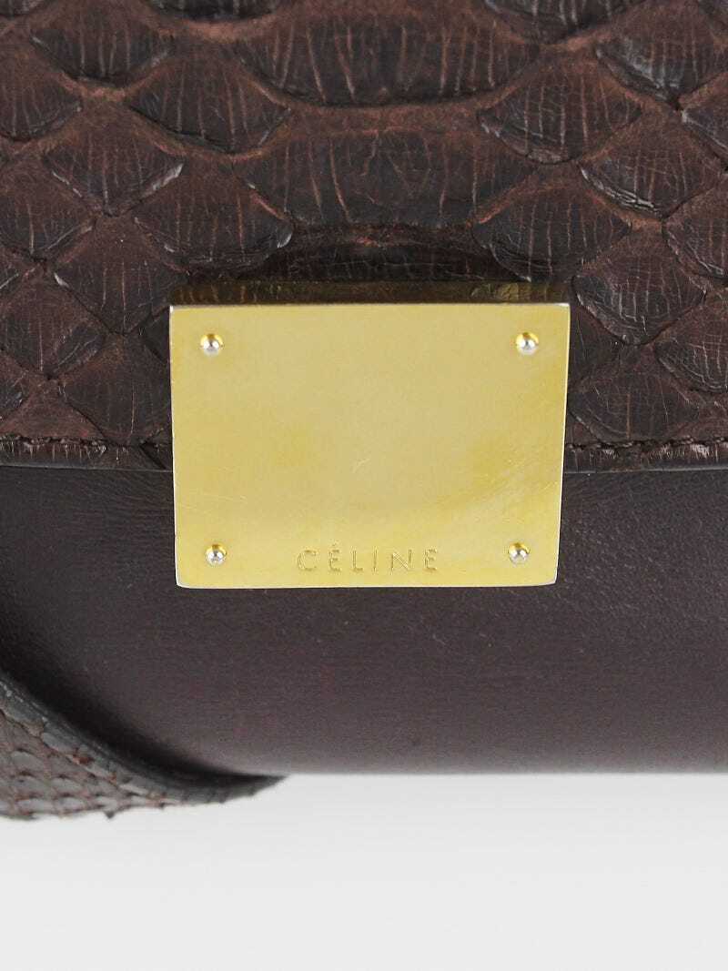 Celine Brown/Blue Python and Calfskin Leather Sma… - image 5