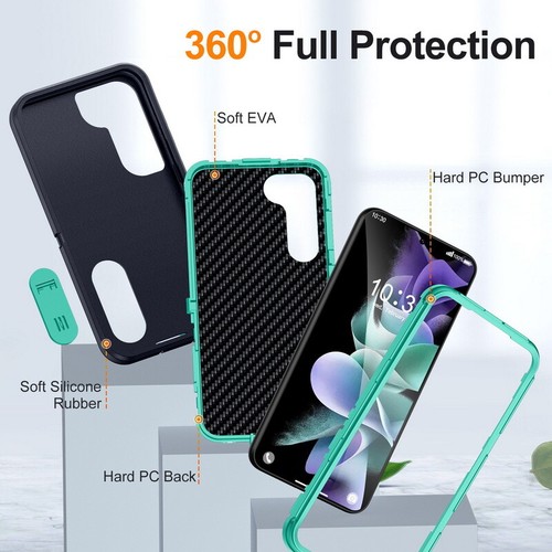 Case For Samsung Galaxy S25 S24 Ultra S23 S22 Kickstand ShockProof Hybrid Cover - Picture 3 of 16