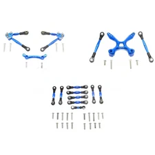 GPM Alum F&R Tie Rods for C Hub + Whole Car Tie Rods Blue for 4-Tec 2.0/3.0