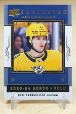 2023-24 Upper Deck Honor Roll #HR-40 Luke Evangelista - Nashville Predators