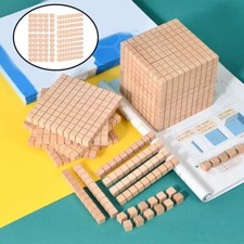 Montessori DIY Wooden Base Ten Blocks Math Manipulative Early Math Learning