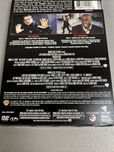 The Fugitive + U.S. Marshals (DVD 2010) Tommy Lee Jones Double Feature - Picture 4 of 4