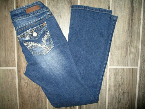 WALLFLOWER Jeans Button Flap Bling 