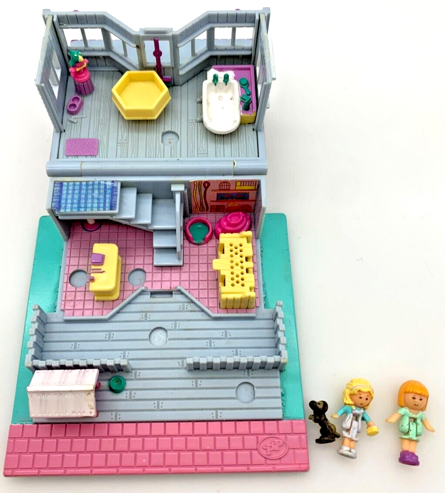 1993 POLLY POCKET Pet Shop compact playset Polly/Midge/puppy dolls Bluebird Toys