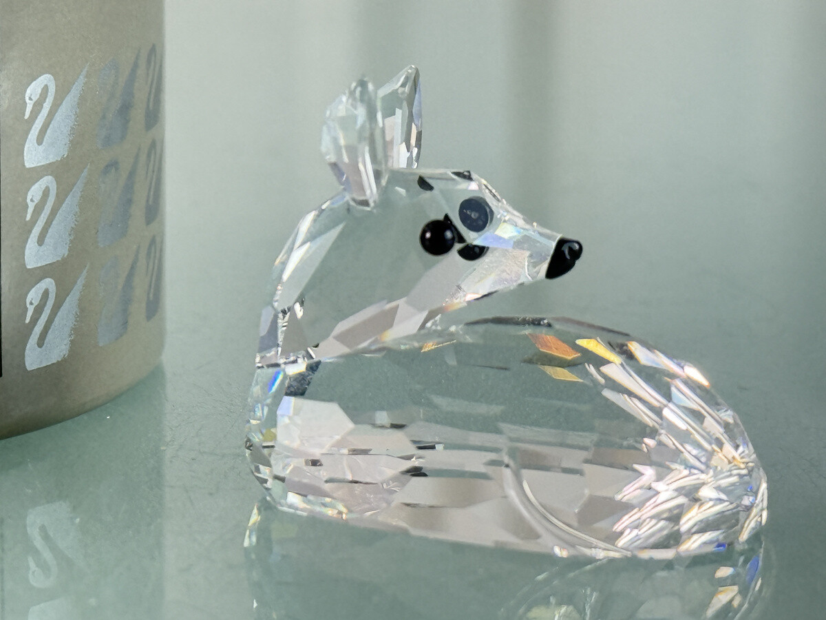 Swarovski Figurine Crystal 183271 Fawn Reclining 4cm. Original