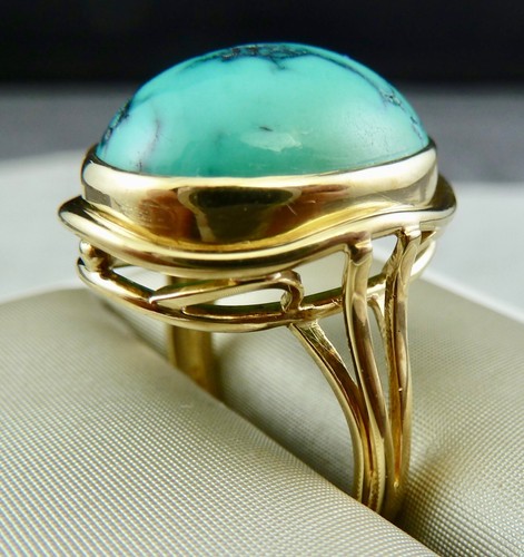 Ring 585/- Gold mit  Türkis - Bild 7 von 14