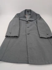 Vintage 60s Richman Brothers Overcoat Gray Wool