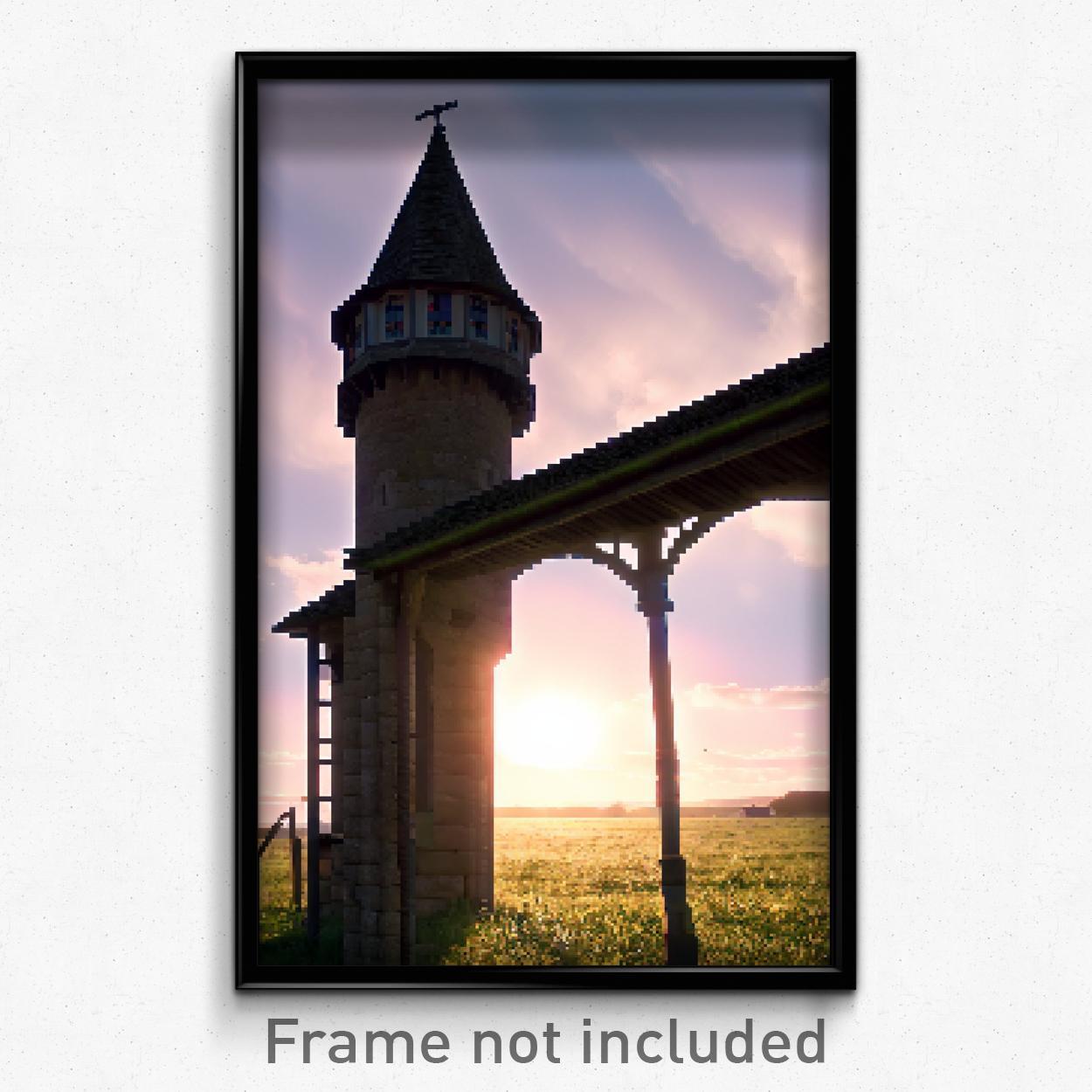 8-Bit Psychedelic Pixel Art Poster - Tidy Nunnery Video Game Print